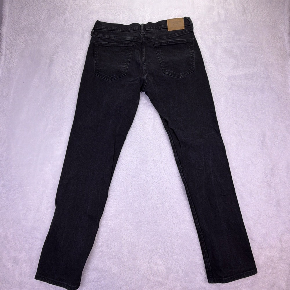 Abercrombie & Fitch Jeans Mens 32x30 Skinny Black Distress Stretch Denim‎ - Picture 6 of 8